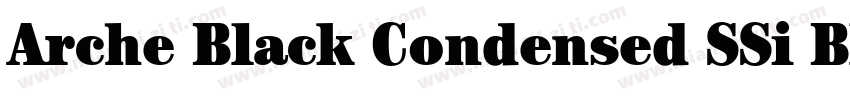 Arche Black Condensed SSi Black Con字体转换